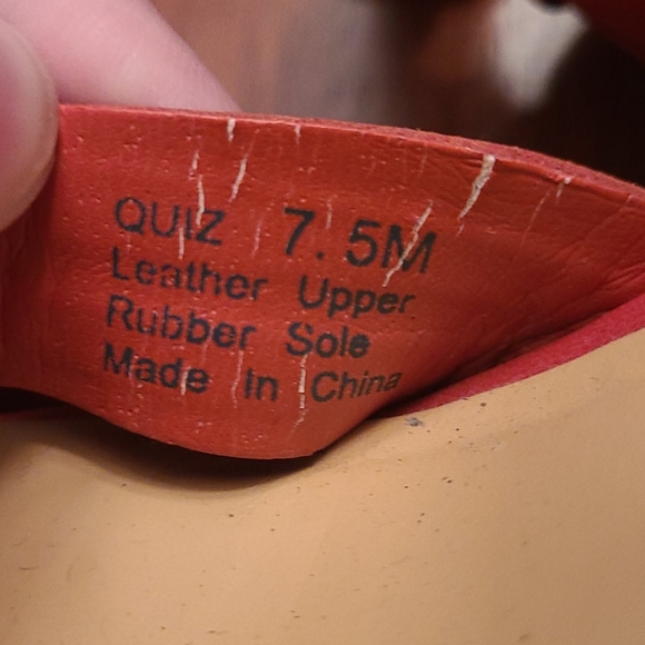 Zodiac Orange Leather Wedge Sandals - Picture 12 of 12